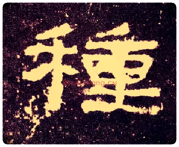 种毛笔隶书写法,摘自汉张迁碑