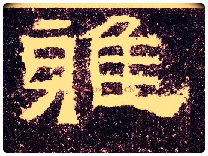 雅毛笔隶书写法,摘自汉张迁碑